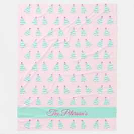 Personalisierte Pastell Weihnachtscreme Blanket Fleecedecke