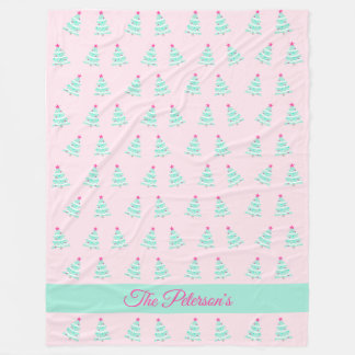 Personalisierte Pastell Weihnachtscreme Blanket Fleecedecke