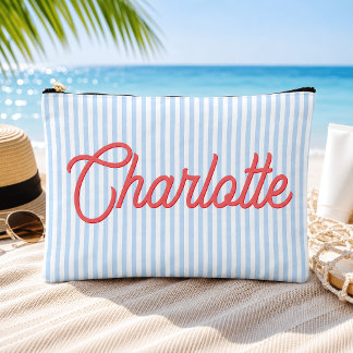 Personalisierte Pastellblaue Coral Coast Reisetasc Zubehörtasche