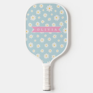 Personalisierte Pastellblaue Daisy Coquette Mädche Pickleball Schläger