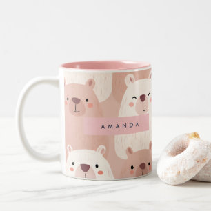 Personalisierte Pastelle Adorable Capybara Zweifarbige Tasse