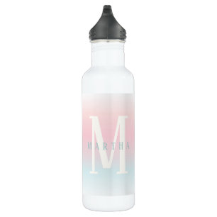 Personalisierte pastellfarbene Regenbogenflasche Edelstahlflasche