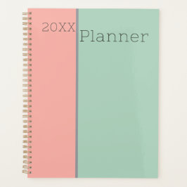 Personalisierte Pastete Soft Peach & Dschungelgrün Planer