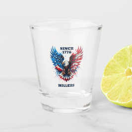 Personalisierte Patriotische Farben Amerika kühne Schnapsglas