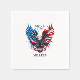 Personalisierte Patriotische Farben Amerika kühne Serviette
