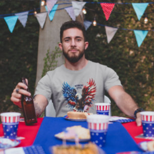 Personalisierte Patriotische Farben Amerika kühne  Tri-Blend Shirt