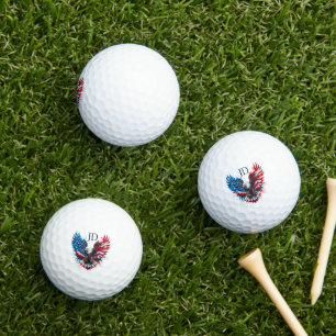 Personalisierte patriotische Farben Amerika Starke Golfball