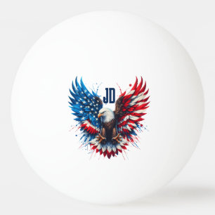 Personalisierte patriotische Farben Amerika Starke Tischtennisball