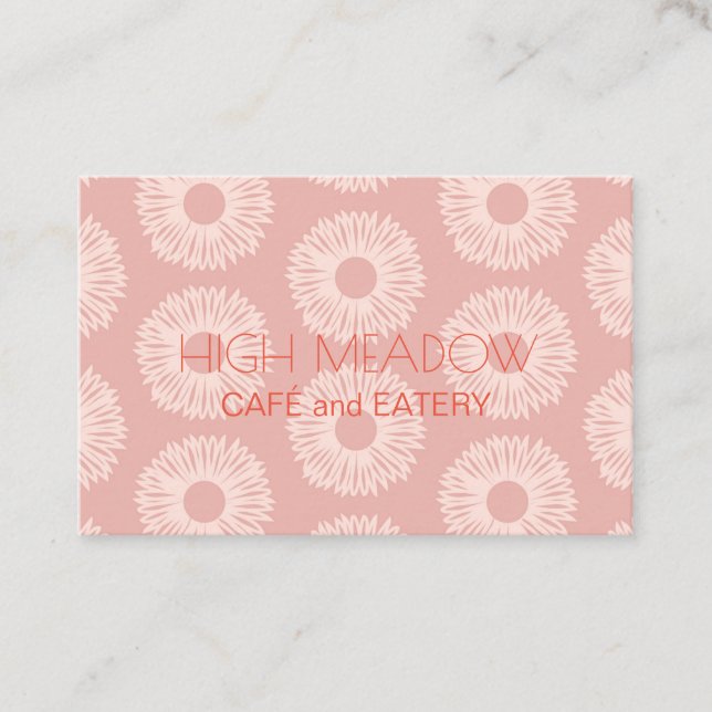 Personalisierte "Peach Blooms" (UK/Euro) Visitenkarte (Vorderseite)