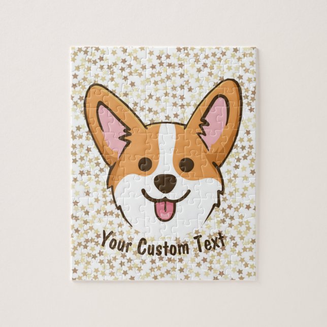 Personalisierte Pembroke Welsh Corgi Welpen Hundes (Vertikal)