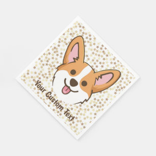 Personalisierte Pembroke Welsh Corgi Welppy Dog St Serviette