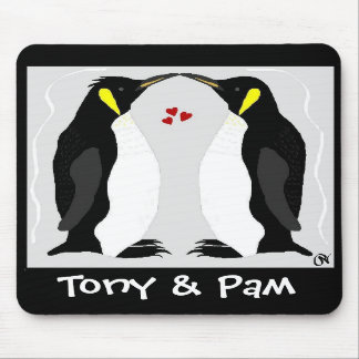 Personalisierte Penguin-Liebe Mousepad