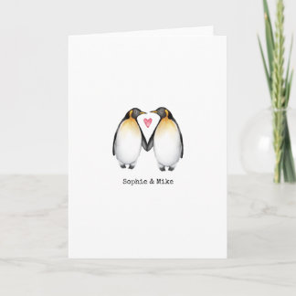 Personalisierte Penguin Valentines Liebe Card Karte