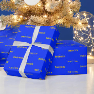 Personalisierte Perfektion Elegantes Blau Gelb Gol Geschenkpapier