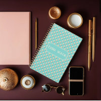 Personalisierte Perle und Aquamariner Planer