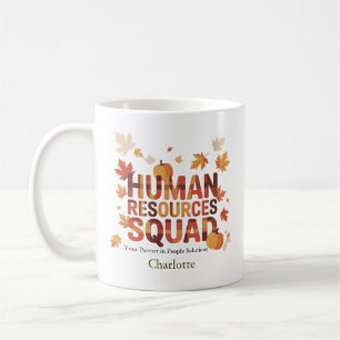 Personalisierte Personalaufteilung - Herbsttypogra Kaffeetasse