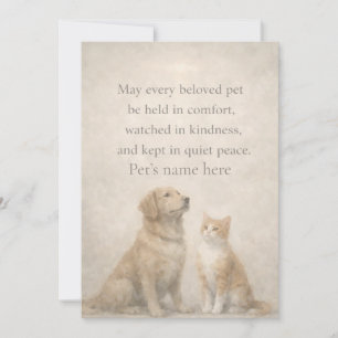 Personalisierte Pet Comfort Flat-Notizkarte Mitteilungskarte