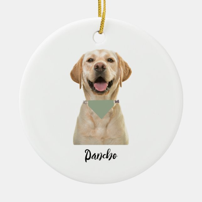 PERSONALISIERTE PET-ORNATION KERAMIK ORNAMENT (Vorne)