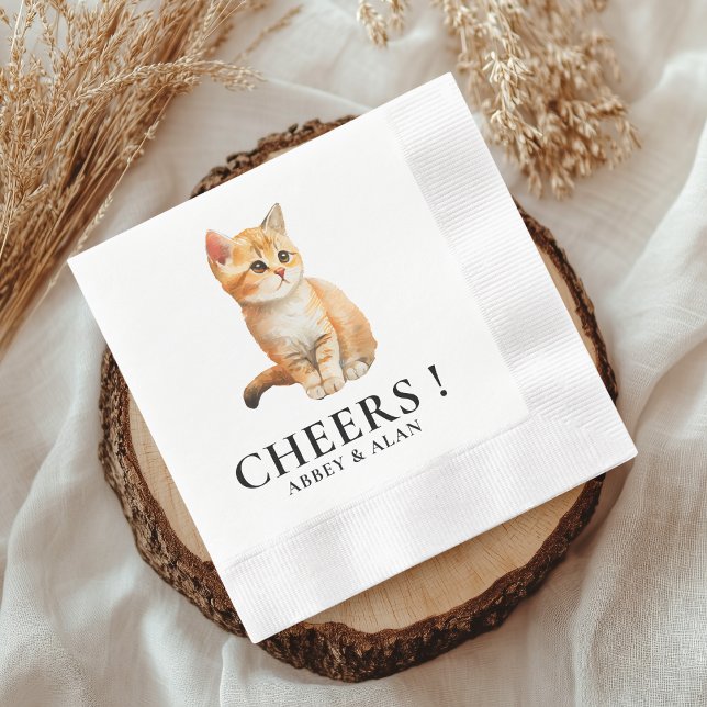 Personalisierte Pet Wedding Couple Monogram Weddin Serviette (Von Creator hochgeladen)