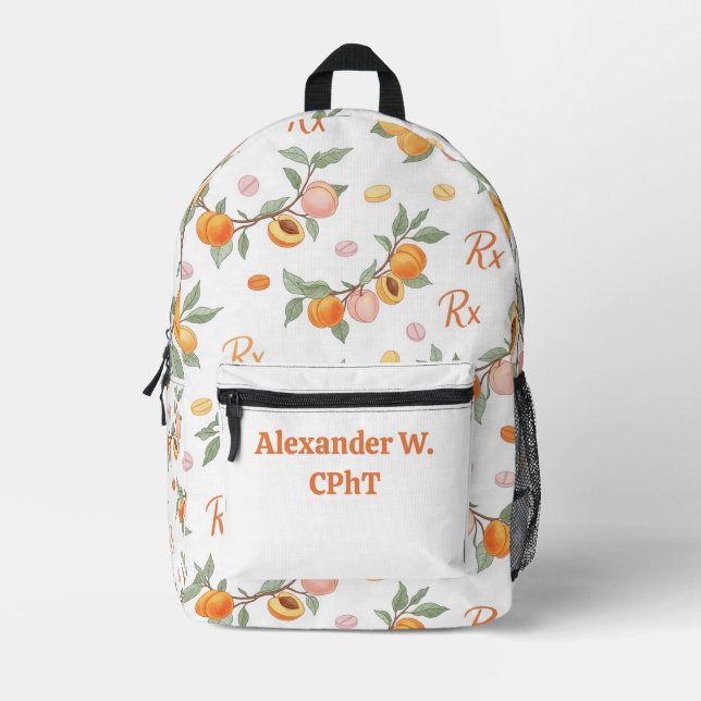 Personalisierte Pfirsiche, Aprikosen/Marille Bedruckter Rucksack (Vorderseite)