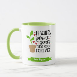 Personalisierte Pflanze Lehrer Samen, die für imme Tasse