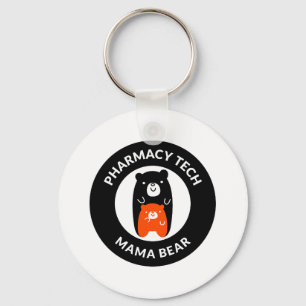 Personalisierte Pharmacy Tech Mama Bear Schlüssela Schlüsselanhänger
