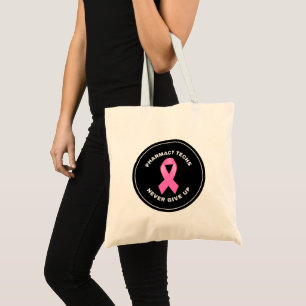 Personalisierte Pharmacy Tech Pink Ribbon Leinwand Tragetasche