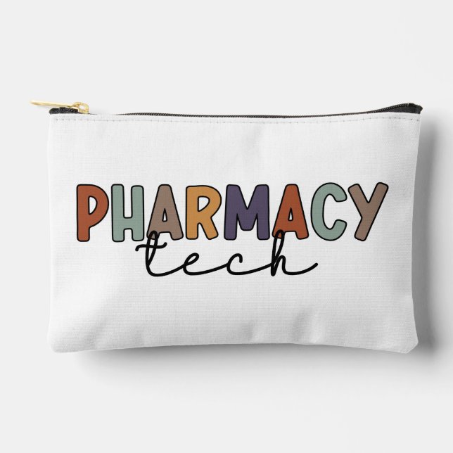 Personalisierte Pharmacy Tech Retro Zubehörtasche (Vorderseite)