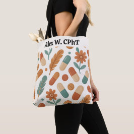 Personalisierte Pharmacy Tote Bag Boho Daisy Feath Tasche