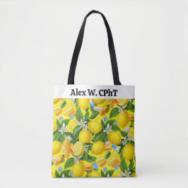 Personalisierte Pharmacy Tote Bag Lemon Gelb Tasche