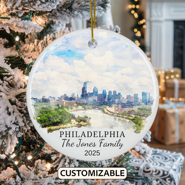 Personalisierte Philadelphia-Ornament, Pennsylvani Keramik Ornament (Von Creator hochgeladen)
