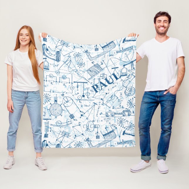 Personalisierte Physik-Geschenke für Physiker Fleecedecke (Beispiel)