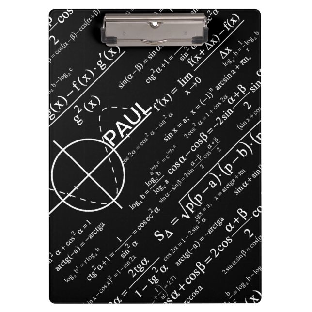 Personalisierte Physik-Geschenke für Physiker Klemmbrett (Vorderseite)