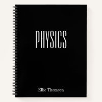 Personalisierte Physik Graph Paper einfach schwarz