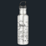 Personalisierte Physikgeschenke für Physiker Edelstahlflasche<br><div class="desc">Nicht sicher, was für den Physik-Fan in Ihrem Leben zu bekommen? Dies ist eine großartige Idee mit einem coolen Design von feinen Physik-Diagrammen und Formeln, die einen Platz für Ihre Personalisierung bieten. Fügen Sie Namen/Initialen/Monogramme hinzu oder löschen Sie sie, falls gewünscht, oder klicken Sie auf die Schaltfläche "Anpassen", um zum...</div>