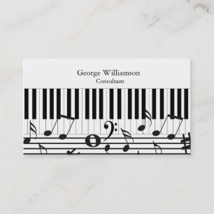 Personalisierte Piano-Tastenkarte Visitenkarte