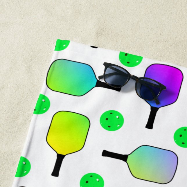 Personalisierte Pickleball Paddles Strandtuch (Beispiel)