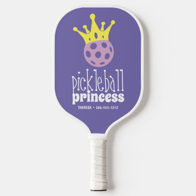 Personalisierte Pickleball Princess Lila Pickleball Schläger (Vorderseite)