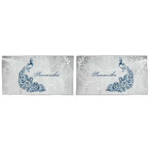 Personalisierte Pillowcases mit Blue Peacock Kissenbezug