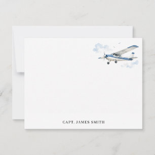 Personalisierte Pilot Aviation Mitteilungskarte