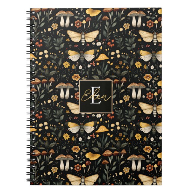 Personalisierte Pilze und Blume Kernpunkt Notizblock (Vorderseite)