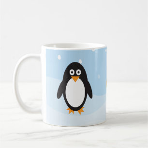 Personalisierte Pinguin-Tasse mit schneebedecktem Kaffeetasse