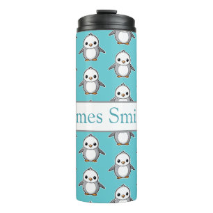 Personalisierte Pinguinkinder trinken Schuster Thermosbecher