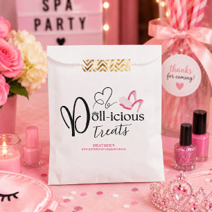 Personalisierte Pink Doll-icious Treats Geburtstag Geschenktütchen