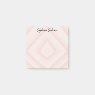 Personalisierte Pink-Linie CUSTOM Chic Monogramm Post-it Klebezettel