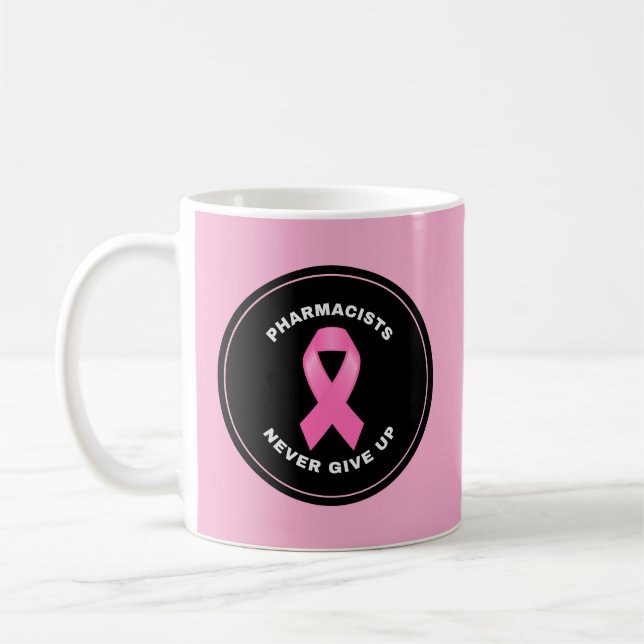 Personalisierte Pink Ribbon Apotheke Kaffee Tasse (Links)