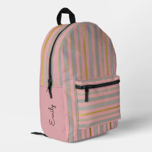 Personalisierte pinkfarbene und goldene Tasche für
