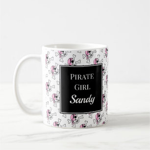 Personalisierte Pirate Girl Coffee Cup Tasse mit R