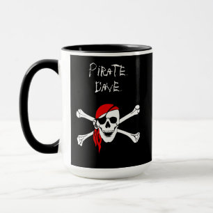 Personalisierte Pirate Skull Crossbones Kaffee Tas Tasse