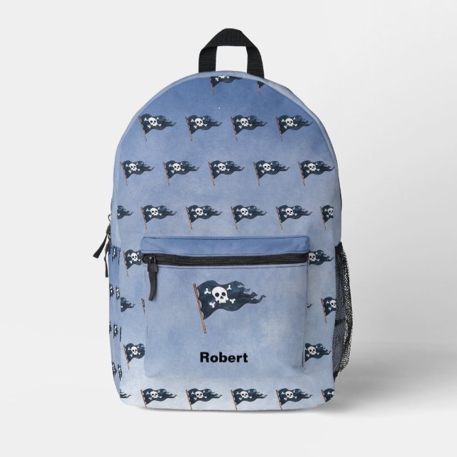Personalisierte Piratenflagge Bedruckter Rucksack (Vorderseite)